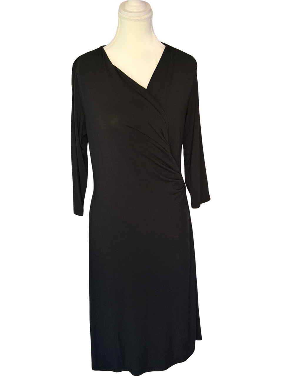 Tommy Bahama Black Wrap-Style Midi Dress
